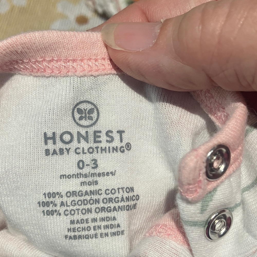 Baby Girls 5 Piece Pink Floral Onesie & Pants Set - Picture 3 of 8